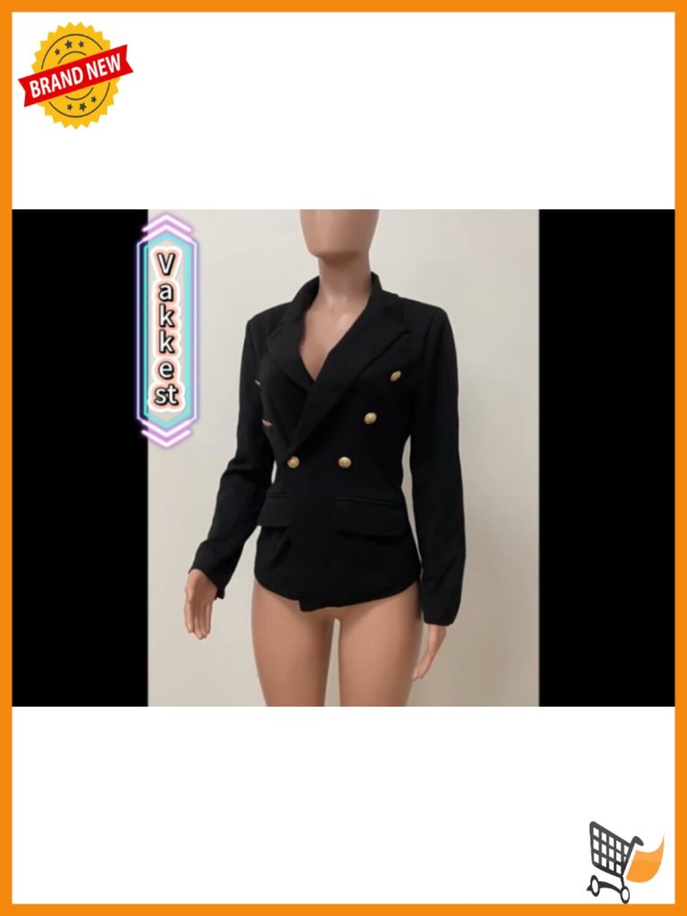 Women's Camo Blazer Jacket Long Sleeve Notch Lapel Double Breasted with Pockets - Picture 5 of 6